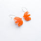 Orange Bird Hoop Earrings | Acrylic Earrings