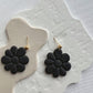 Black Statement Flower Earrings