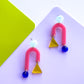 Let's Party Pink Dangle Earrings | Acrylic Earrings
