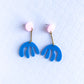 Blue Carnival Skirt Dangle Earrings | Acrylic Earrings