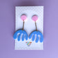 Blue Carnival Skirt Dangle Earrings | Acrylic Earrings