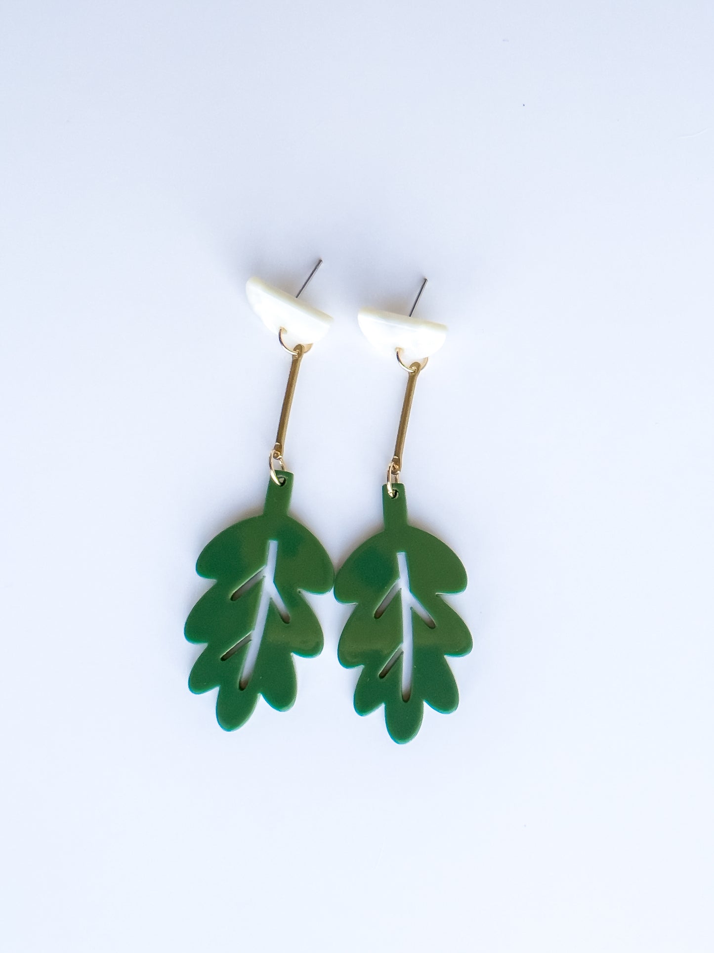 Hanging in There Leaf Dangle Earrings | Acrylic Earrings