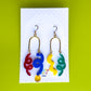 Colourful Party Streamer Dangle Earrings | Acrylic Earrings