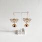 Brass Moth Earrrings