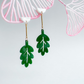 Hanging in There Leaf Dangle Earrings | Acrylic Earrings