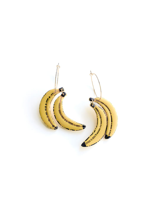 Two Bananas Hoop Earrings