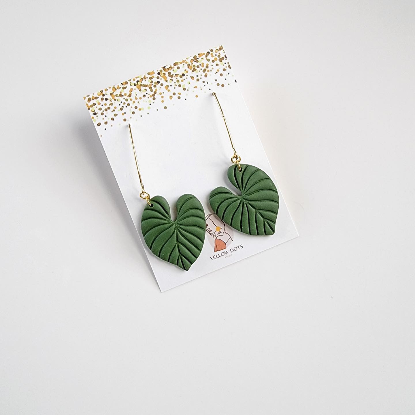 Anthurium Regale Leaf Dangle Earrings