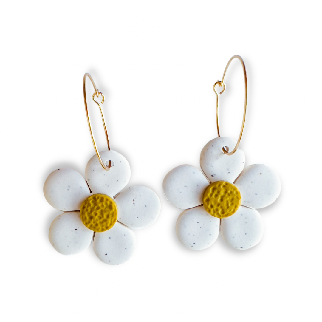 Daisy Hoop Earrings